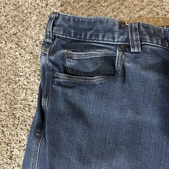 Duluth Jeans Mens 38x30 Blue Coolmax Flex Ballroom Relaxed Fit Stretch Denim - Picture 4 of 13